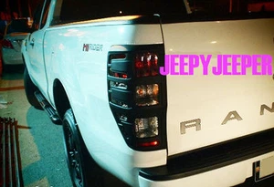 FORD RANGER WILDTRAK PX MATTE BLACK REAR TAIL TAILLIGHT LIGHT LAMP COVER TRIM - Picture 1 of 4