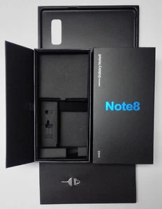 NUR LEERKARTON EINZELHANDELSVERPACKUNG MIT WERKSEITIGER FOLIE VERSIEGELUNG FÜR SAMSUNG NOTE 8 - Bild 1 von 6