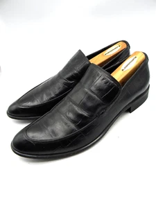 Emporio Armani Black Leather Loafers Italy - Men's EU 41 - Picture 1 of 14