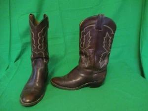 Botas vaqueras occidentales vintage Acme #6572 para hombre talla 9,5 D cuero marrón - Imagen 1 de 12