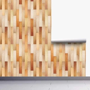 Yellow Wood Living Room Decor Paper Peel Stick Wallpaper Self-Adhesive 3m - Picture 1 of 6