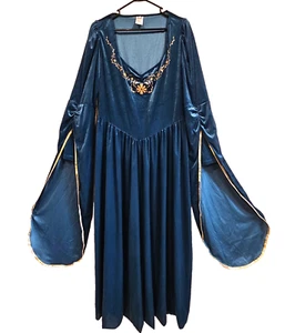 Halloween Spirit Renaissance Lady Guinevere Teal Costume Gown Dress Sz 2X - Picture 1 of 6