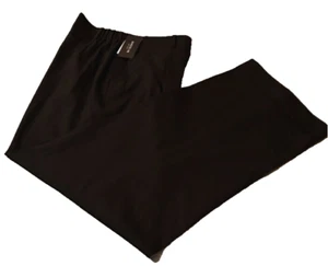 Lafayette New York 148 Black Cuffed Straight Leg Slacks Nwt 14W - Picture 1 of 9