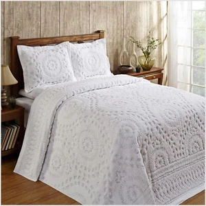 Better Trends King Size Bedspread 100% Cotton Chenille Coverlet Bedspreads, Soft - Picture 1 of 2