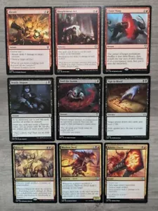 MTG Magic Set di 9 Rakdos EDH Commander Deck Graffette Nero Rosso Mana - Foto 1 di 1