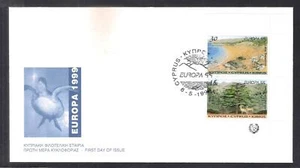 ZYPERN 1999 EUROPA NATURSCHUTZGEBIETE PARK ZEDER MUFFLON SCHILDKRÖTEN BOOKLET UN/AL FDC - Bild 1 von 1