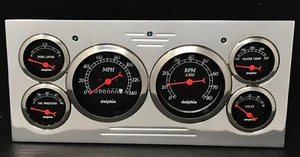 1973 1974 1975 1976 1977 1978 FORD TRUCK 6 GAUGE DASH PANEL MEC BLACK - Picture 1 of 7