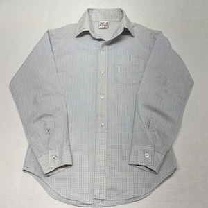Vintage 70s Western Billy The Kid Shirt Boys 12 Blue Plaid Long Sleeve Cowboy - Picture 1 of 8