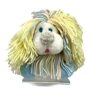 KENNER Fluppy Puppies 1986 Plush Disney Blue Paws Yellow Pastel Yarn Hair Puppy - Picture 1 of 6