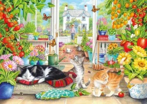 Otter House Greenhouse Cats Jigsaw Puzzle (1000 Pieces) - Picture 1 of 1