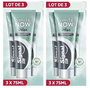 Lot of 6 SIGNAL WHITE NOW Detox Instant Whitening Clay + Charcoal Toothpastes - Picture 1 of 1