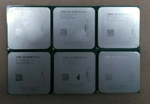 MIX LOT OF 6 AMD A8-5500 A6-3600 A6-5400 A4-5300 A4-3400 2010 2011 CPU PROCESSOR - Picture 1 of 3