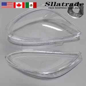 Pair Front Headlight Lens Cover+Glue For Mercedes-Benz SLK R171 2005-2011 - Picture 1 of 17