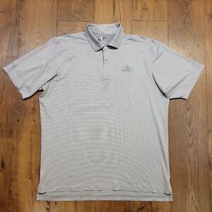 F&G Tech Shirt Mens XL Golf Polo White Gray Striped Arnold Palmer Invitational