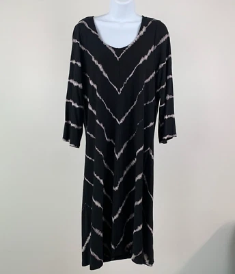 Sunday Dressbarn Dress sz XL Black 3/4 Sleeve  New NWT - Image 1 of 4