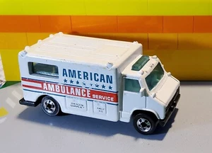 Vintage 1989 HOT WHEELS WORKHORSES AMERICAN AMBULANCE #1792 Loose - Picture 1 of 4
