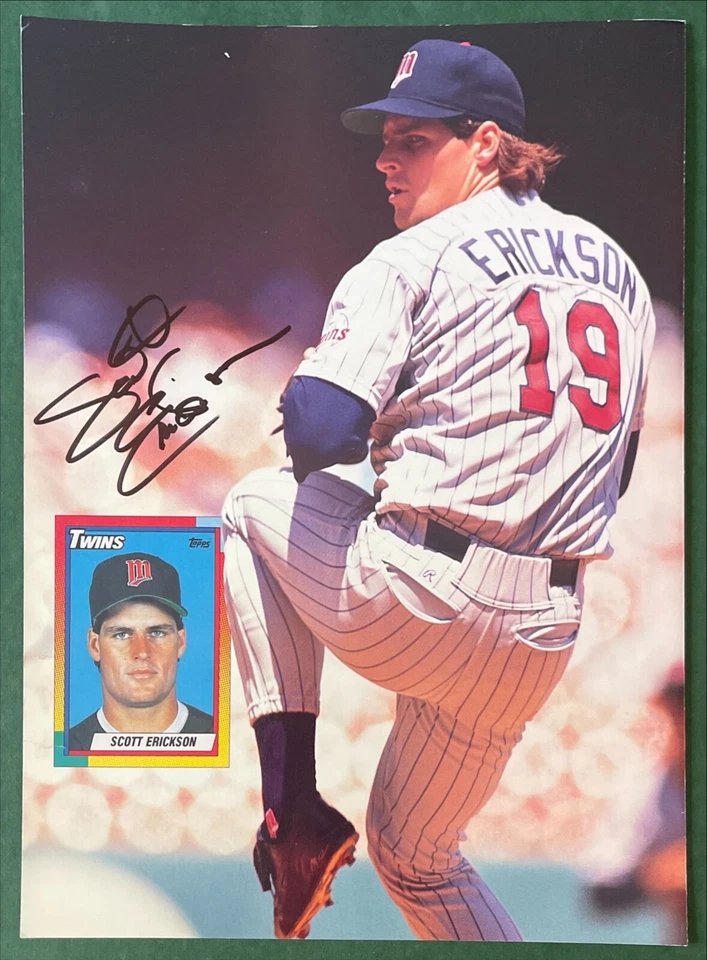 SCOTT ERICKSON AUTOGRAPHED 8X10 PHOTO MINNESOTA TWINS - Image 1 of 1