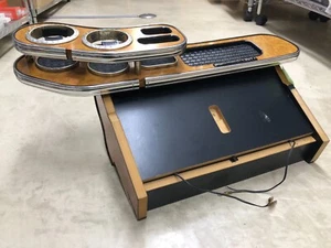 Garcon Front Table for Toyota Alphard 10 series brownwood grain - Bild 1 von 5