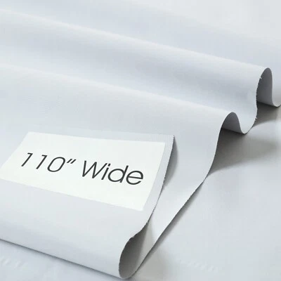 White Blackout Lining Drapery Fabric Sold By Yard 110" Wide Custom Cut & Pre Cut - Image 1 of 4