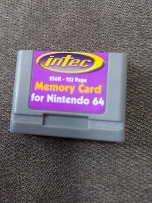 Intec memory Card for Nintendo 64 256k-123 page. A6 - Image 1 of 3