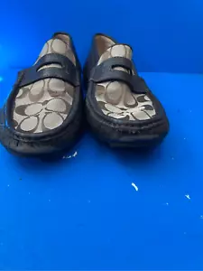 Coach Herren Leder Jacquard Fahrer Mokassin 10M Halbschuh Dunkelbraun NEAL - Bild 1 von 7
