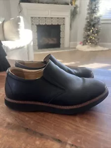 Scarpe slip on Samuel Hubbard Frequent Traveler da uomo taglia 9,5 XW in pelle nera - Foto 1 di 13