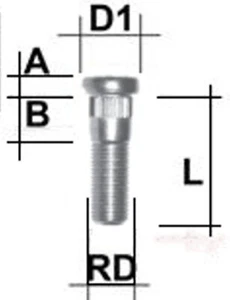 Rändelbolzen M12 x 1,5 x 77 mm RD13 mm - Bild 1 von 1
