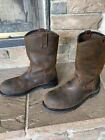 Mens Sz 11.5M Worx Red Wing Boot Pecos Brown Leather Waterproof Safety Steel Toe