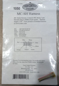 TCS 1050 MC-SH Harness,NMRA Socket,DCC Digital Command Control,HO Scale - Picture 1 of 3