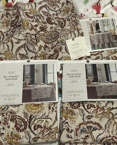 NWT Very Nice Beautiful Fall Table Linen, 3 Tablecloths and 6 Placemats - Picture 1 of 13