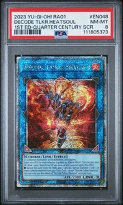 Yu-Gi-Oh 2023 Decode Talker Heatsoul RA01-EN048 1st ED-Quarter Century SCR PSA 8 - Picture 1 of 2