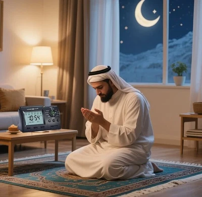 Digital Azan Clock LED Prayer Alarm with Calendar for Home Office Mosque Wall - Image 1 of 4