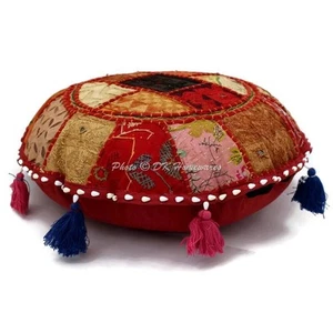 Multicolor Vintage Patchwork Bodenkissen Kissen Sitzbezug Rom Dekor Rund - Bild 1 von 7