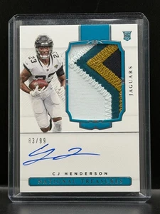 CJ Henderson 2020 National Treasures Football True RPA /99 Rookie Patch Auto RC - Picture 1 of 2