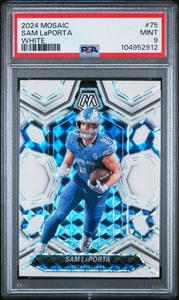 2024 Panini Mossaic SAM LAPORTA #75 White Prizm /25 Lions PSA 9 - Picture 1 of 2