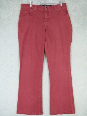 Pantalones de mezclilla Lee para mujer 12 cortos 32x29 rojo bootcut Foto 1 de 4