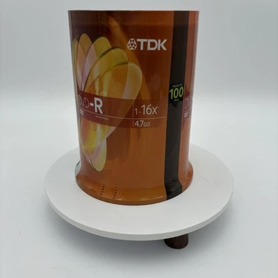 TDK DVD-R 4.7 GB Recordable Discs 100 Pack Spindle 1-16x Speed NEW SEALED - Image 1 of 4