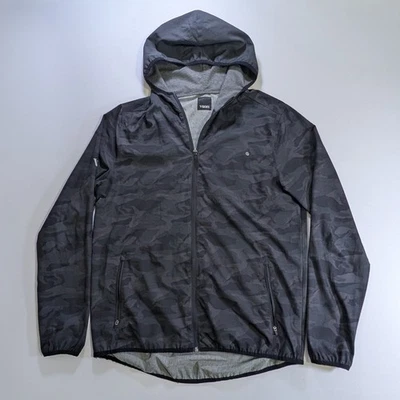 Vuori Men’s Outdoor Hooded Trainer Shell Jacket Black Camo Size Medium V512 #206 - Image 1 of 4