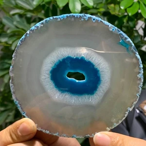 116G Natural Beautiful Agate Geode Druzy Slice ExtraLarge Gemstone - Picture 1 of 18