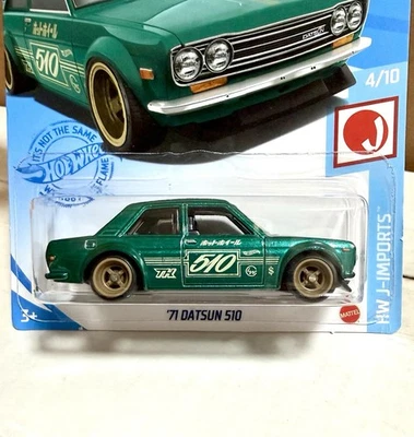 Raro 2021 Hot Wheels Super Treasure Hunt 71 Datsun 510 - verde - JDM - como nuevo Foto 1 de 4