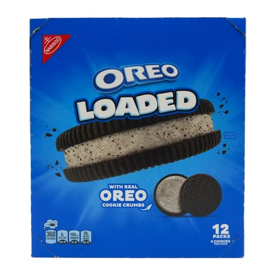 Печенье с шоколадным сэндвичем OREO LOAD Mega Stuffed упаковка 12 штук 2,54 унции - Изображение 1 из 4
