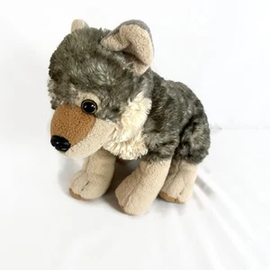Juguete de peluche Wild Republic sentado gris madera lobo 11" - Imagen 1 de 6