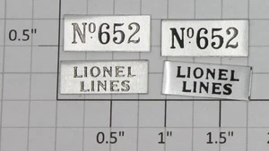 Lionel 652-1 652 Gondola Nickel Number Boards and Plates (Set of 4) - Picture 1 of 1