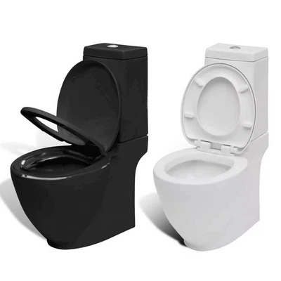Keramik WC Bodenstehend Toilette mit Spülkasten Softclose Design Stand komplett - Bild 1 von 4