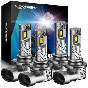 4x Novsight Combo 9005 9006 LED Headlight Kit Bulbs High Low Beam White 44000LM - Picture 1 of 15
