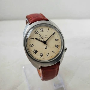 RARE VINTAGE BULOVA ACCUTRON ROMAN FORK N6 MEN'S WATCH NEW BATTERY SERVICED - Picture 1 of 12