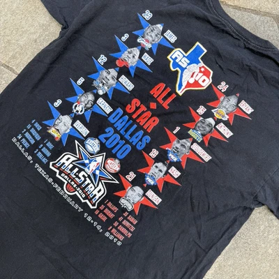 NBA All Star Game Shirt Large Black 2010 Dallas East West Roster Lebron Kobe AI - Image 1 of 4