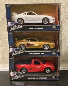 2018 Lot of (3) NIB Jada Toys Fast & Furious 1:32 Scale Diecast 24075 Supra F150 - Picture 1 of 6