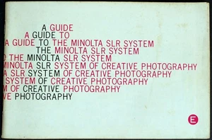 Original A Guide to The Minolta SLR System User Manual - Excellent - Picture 1 of 12