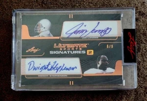 2021 Leaf Ultimate Signatures Dual AUTO Card! Langer - Stephenson #6/9! + 2 RCs! - Picture 1 of 4